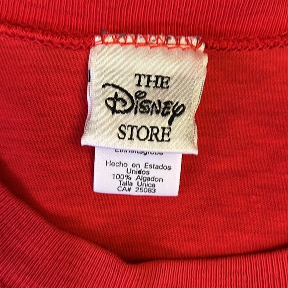 VTG 90’s Disney Store Mickey Mouse Sleep T-Shirt Red Cotton Single Stitch USA OS - Picture 2 of 16
